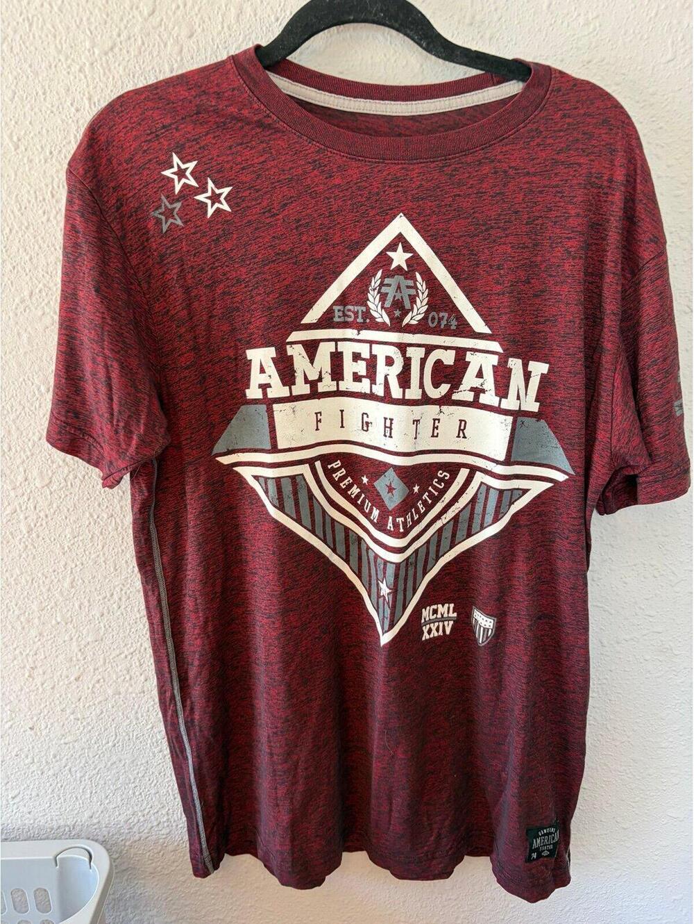 Men's American Fighter Red Tshirt size XL